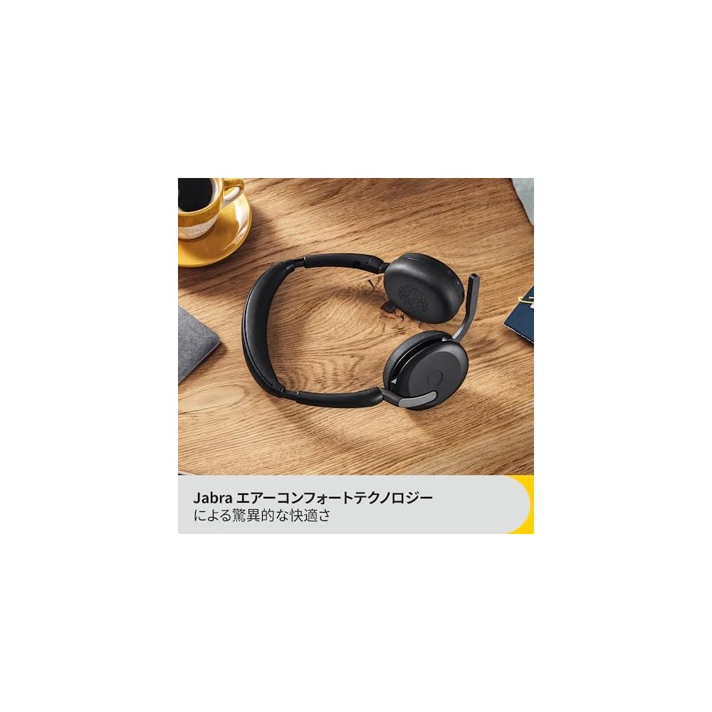 Jabra Evolve2 65 Flex Link380c UC Stereo WLC Headset: 2-year Manufacturer's Warranty, Wireless Headphones, Simultaneous Connection To 2 Devices, Bluet