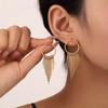 Circle Tassel Long Earrings for Women Royal Vintage Statement Dangle Earrings European Style Sophisticated Jewelry