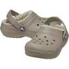 Crocs Classic Lined Comfortable Soft Non-Slip Durable Warm Low-Top Casual Shoes Kids Casual Shoes Gray 207009-2YB