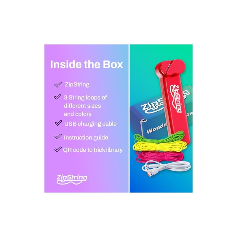ZipString Clear Package Red Rope Launcher (Ages 8+) - Authentic ZipString Product