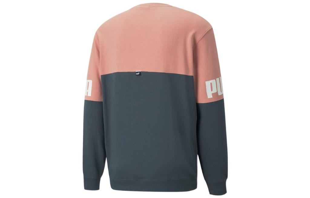 PUMA Sweatshirts Men's Gray Blue Rose Pink Crew Neck Moderate Regular 670935-42