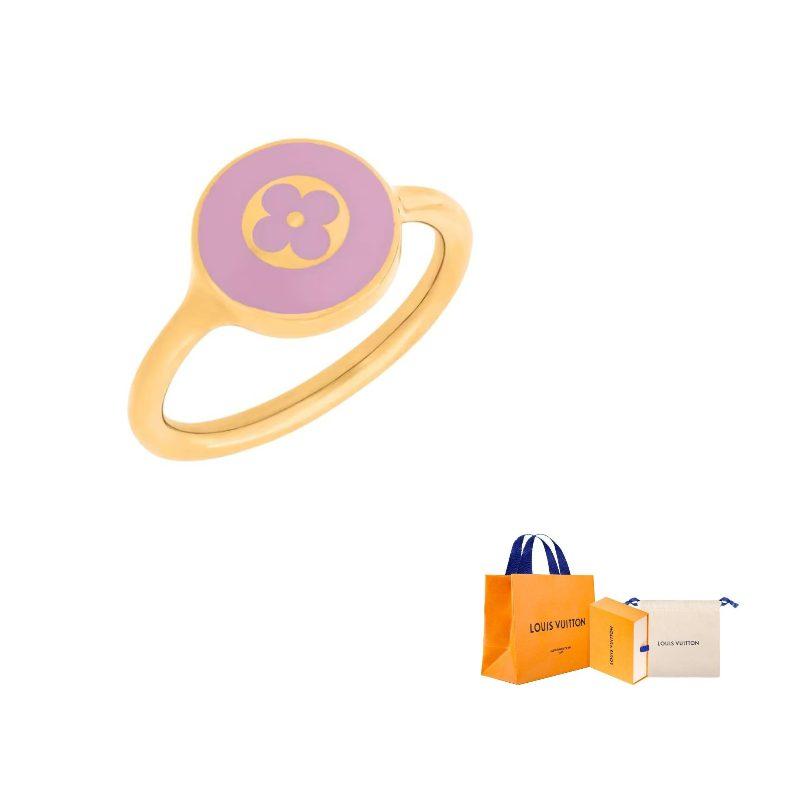 Louis Vuitton Anelli Smaltati Donna Rosa Chiaro M1920S