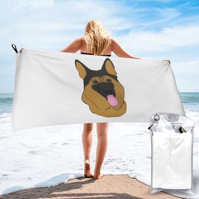 German Shepherd Dog - Black and Tan Beach Towel Soft Microfiber Quick Dry Absorbent Quick Towels For Yoga