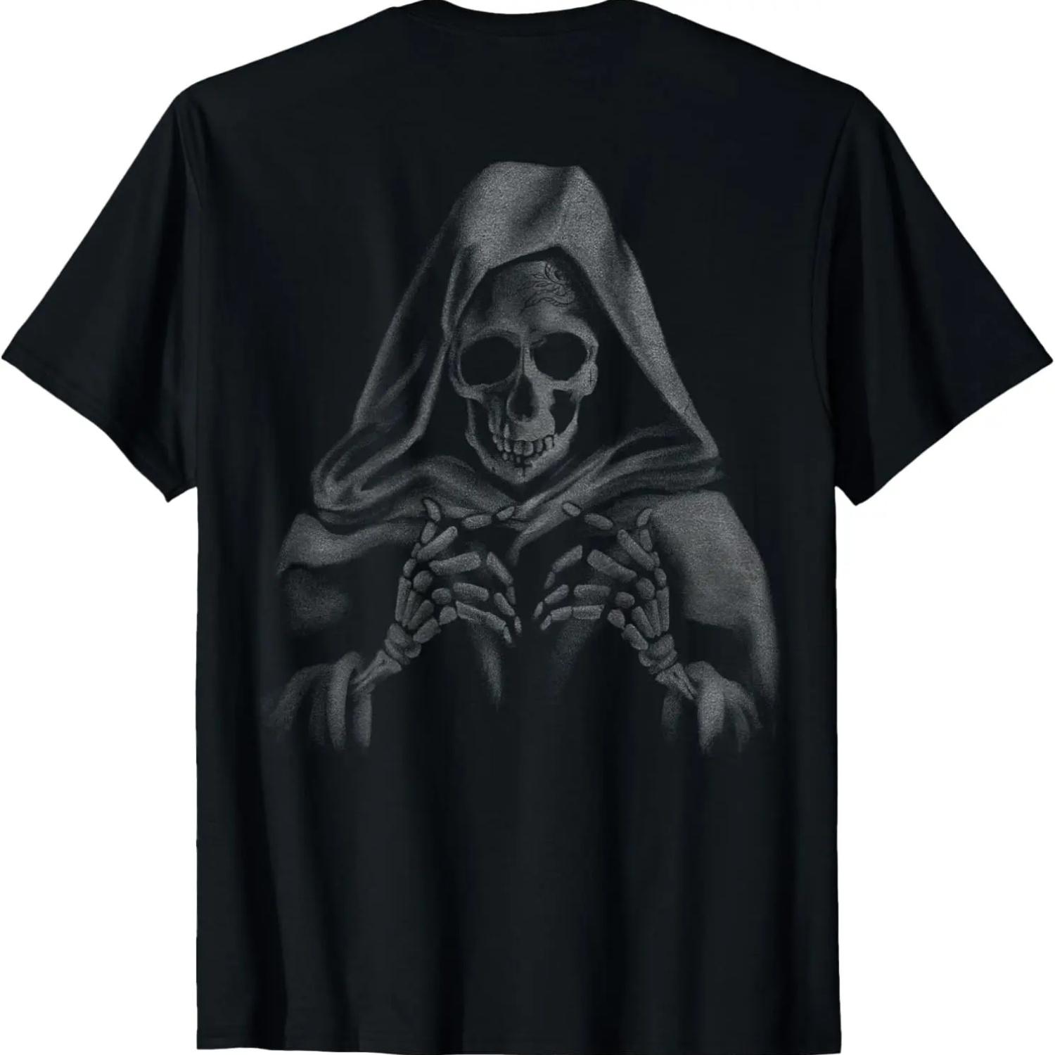

Крутая футболка с изображением Мрачного Жнеца Ангела Смерти на спине XXXXXL чёрный