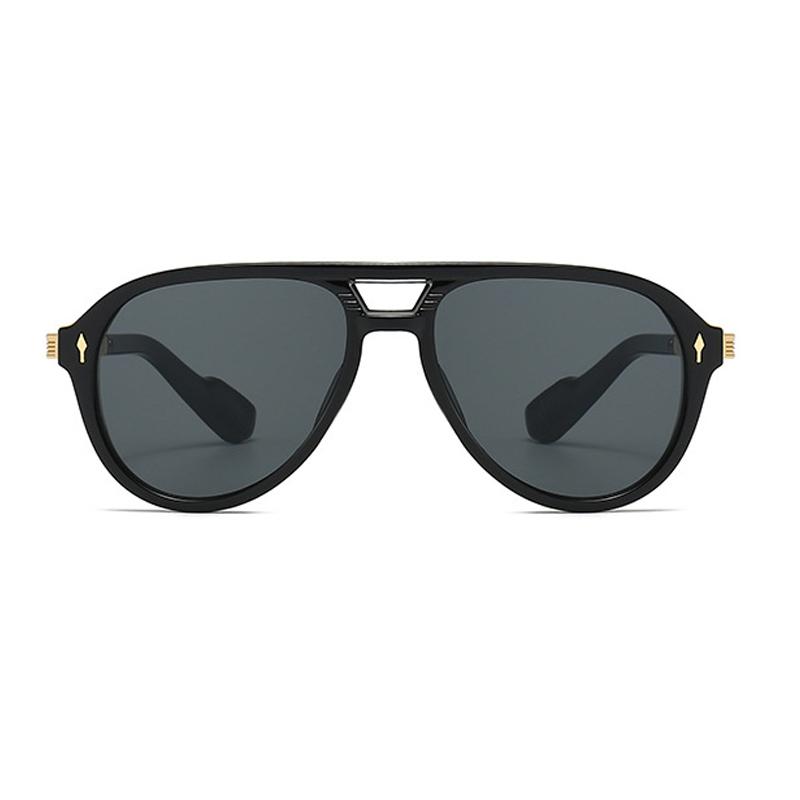 SHAUNA Retro Double Bridges Pilot Ανδρικά γυαλιά ηλίου Μόδα Αποχρώσεις UV400 Trending Rivets Γυναικεία πολυτελή γυαλιά ηλίου
