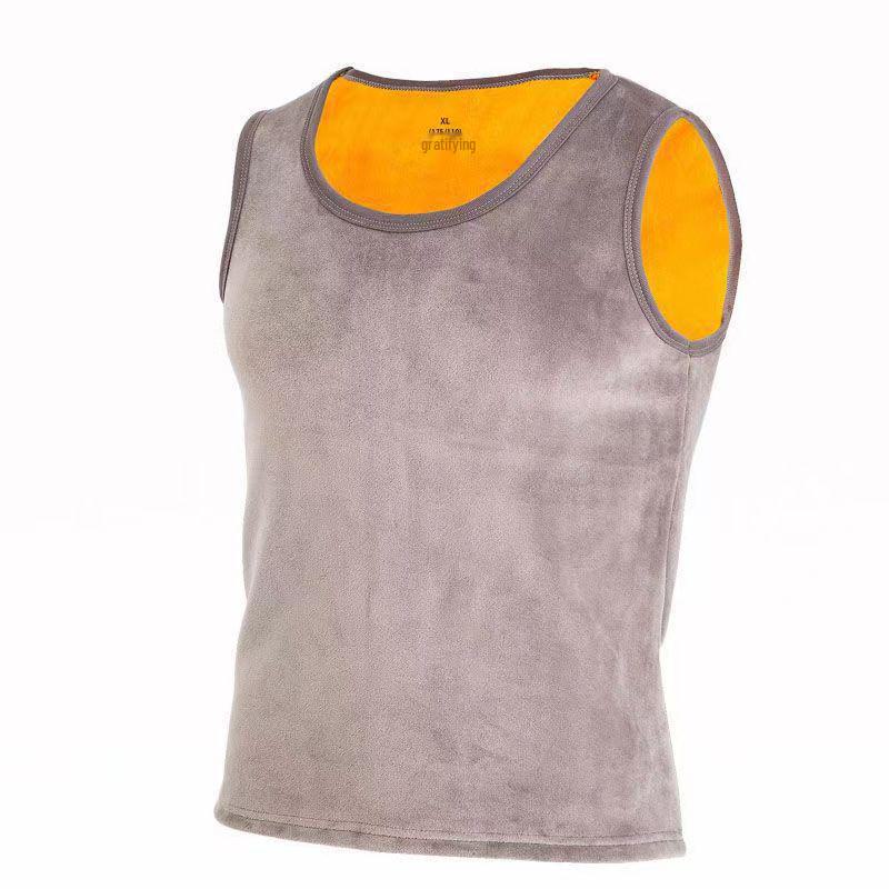 Doppelseitige Plüsch-Fleeceweste für Herren – warme, dicke, eng anliegende, kältebeständige Basisschicht