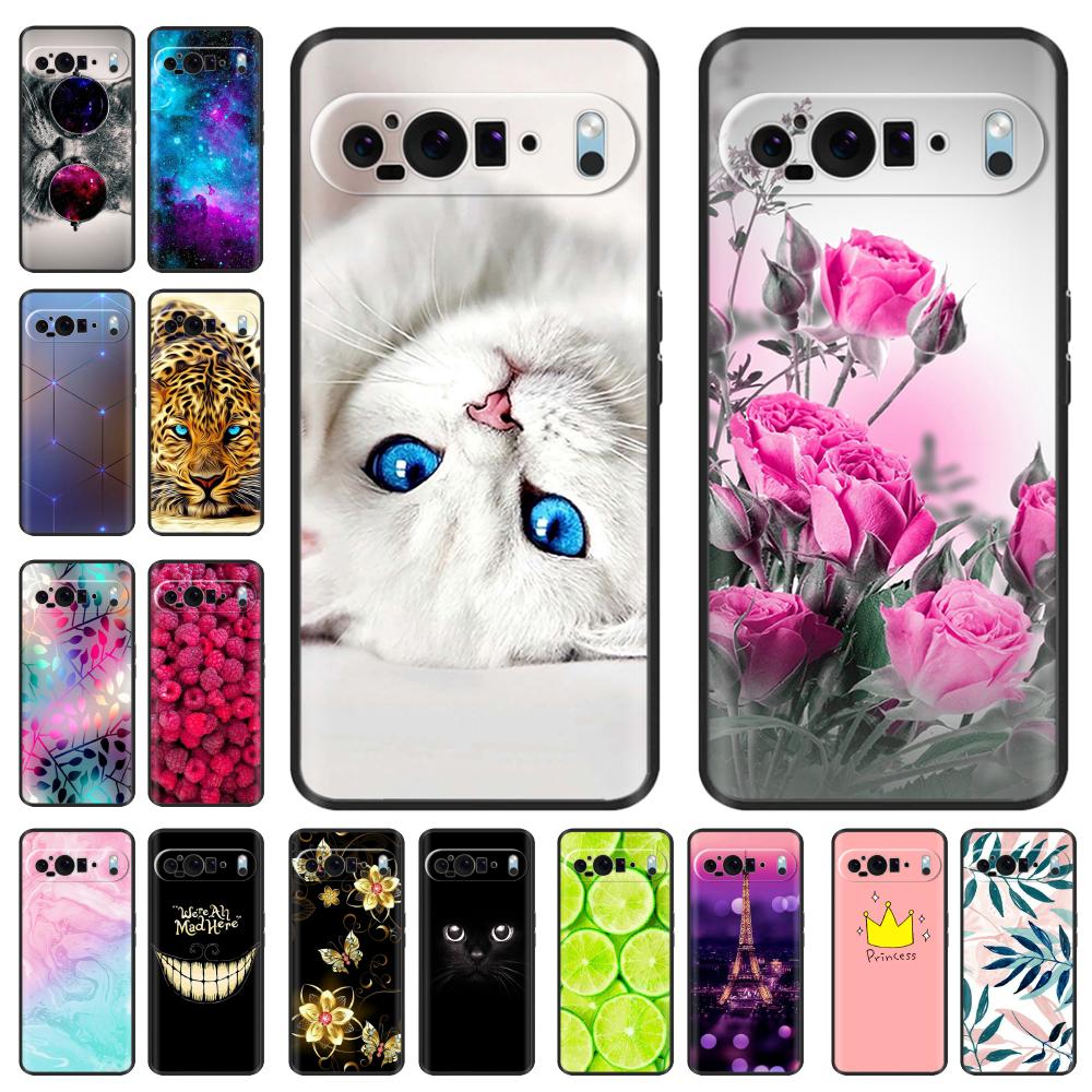 Etui na telefon Google Pixel9 / Pixel 9 Pro XL Urocze Kwiaty Malowane Silikonowe Tylne Pokrowce dla Google Pixel 9 Pro XL Fundas Shell