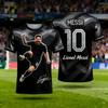 Messi Summer 3D Printed Men's Football Jersey T-Shirt. Loose and Comfortable, Suitable for Everyday Wear In a Sporty Style.