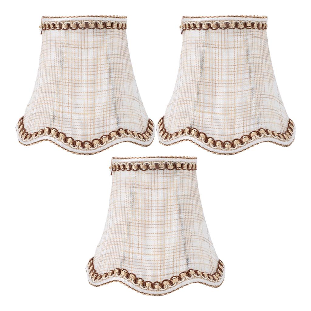 3pcs Lampshade Modern Minimalist Clip On Type Cloth Lamp Shade for E14 Bulb Candle Chandelier