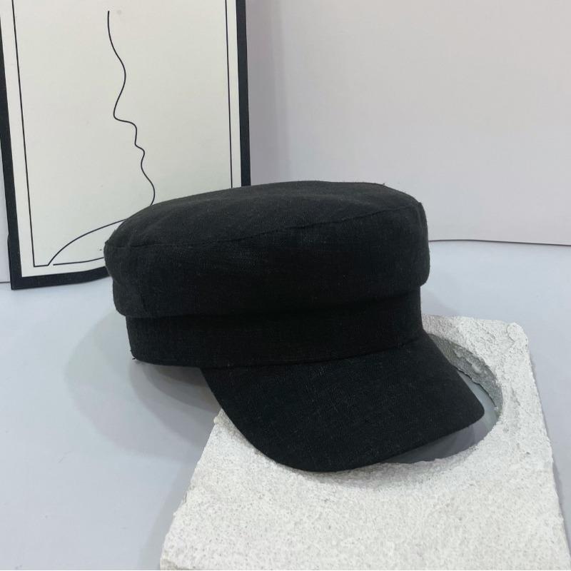 Frühlings- und Sommerhut Damen trendig neu vielseitig britisch retro Marinehut Mode flacher Schiebermütze