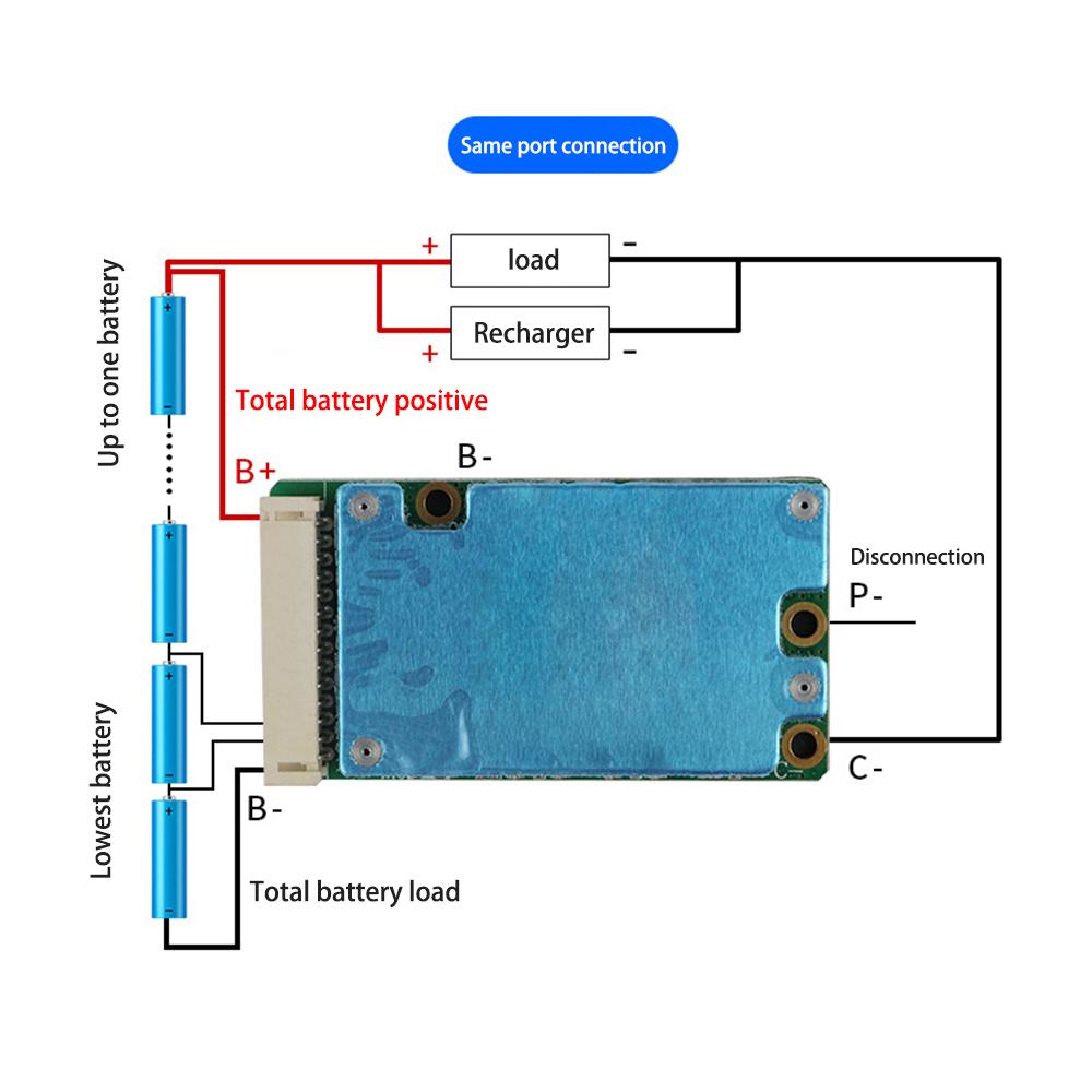 13S 48V Ternary Lithium Battery Charging Protection Board Equalizing Module Power Battery Management System