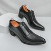 Men Formal High Heels Men Height-increasing Business Fashion Pointed-toe Cuban Men Shoes Wedding Banquet Shoes Sizes 38-46