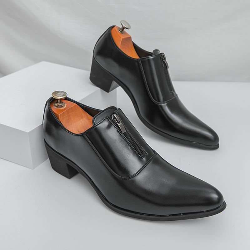 Luxury Trend Designer New Pointed Toe Black Brown Casual Shoes For Men Slip On Loafter Formal Wedding Dress Homecoming