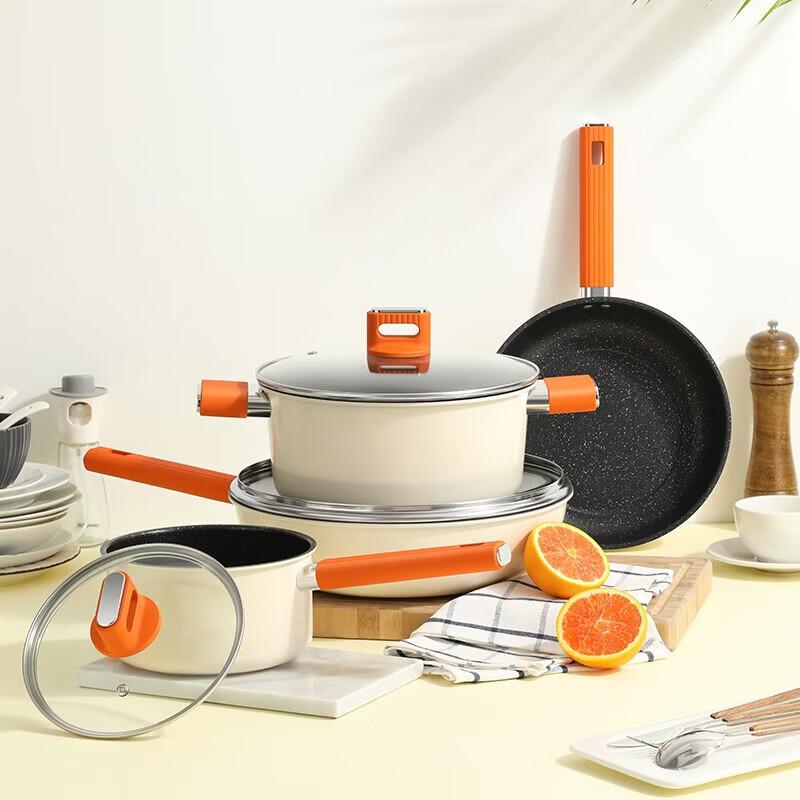 DESLON Fine Iron Non-stick 4-Piece Cookware Set