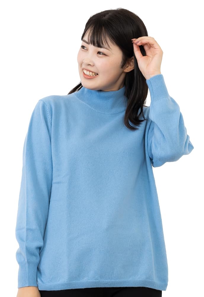 

Кашемировый свитер с высоким воротом M [Гоби] 100%, цвет синий, размер