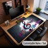 Music General Theme Custom Mouse Pad Personalized With Name Text Customized Desk Mat For Office Home Decor