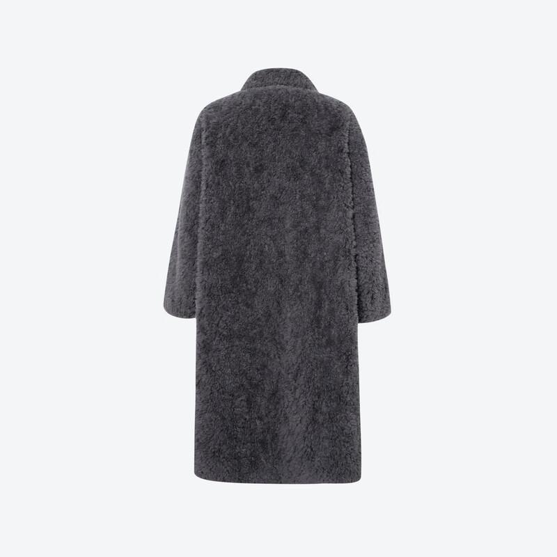 SEIFINI Women's Mid-Length Fluffy 100% Wool Coat
