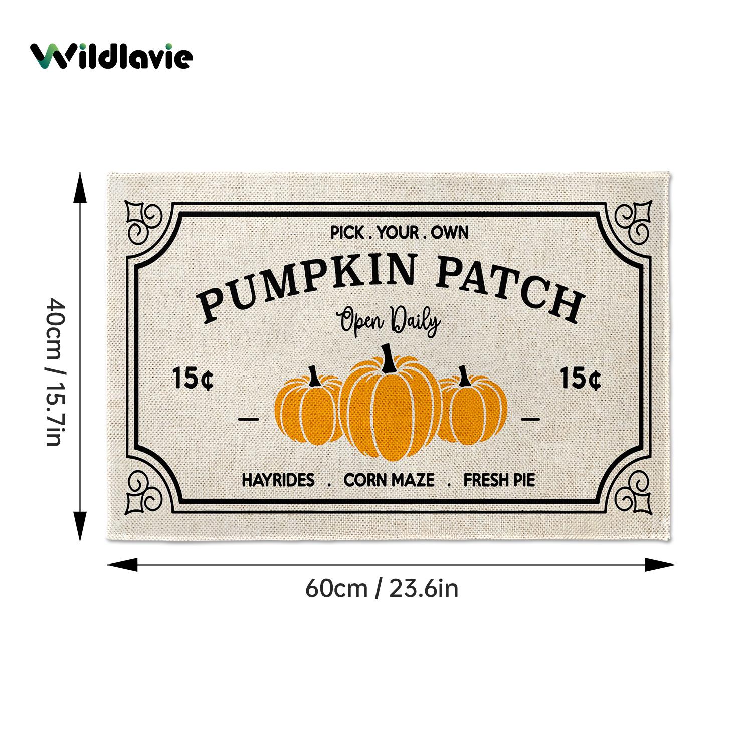 

1 шт., коврик для двери с декором на Хэллоуин 15,7x23,6 дюйма, осенний фермерский коврик для ванной с тыквой, впитывающий ковер для использования в помещении и на улице 40cmx60cm светло-желтого