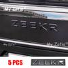 Für Zeekr 9X 2025 2026 Auto Schwarzes ABS Frontlogo Auto Heckemblem Abdeckung Dekor Aufkleber Rahmen Verkleidung Außen Dekorationszubehör