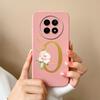 Cases For OPPO Realme12 12x 5G Elegant Rose Letter Soft Liquid Silicone Lens Protective Back Covers For Realme 12 X Bumper Funda