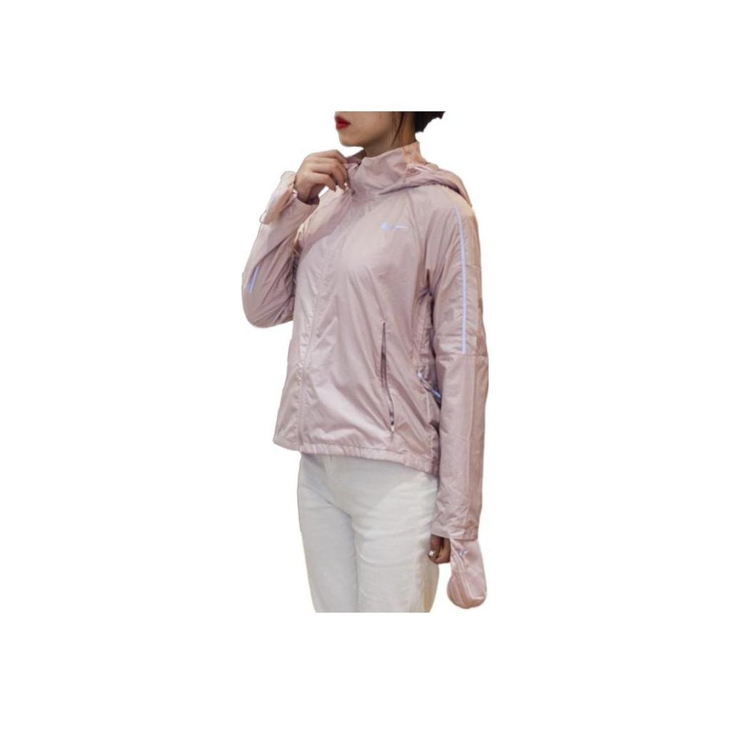 Nike Shield Logo Print Solid Hooded Jacket Women Jackets Pink CU3386-601