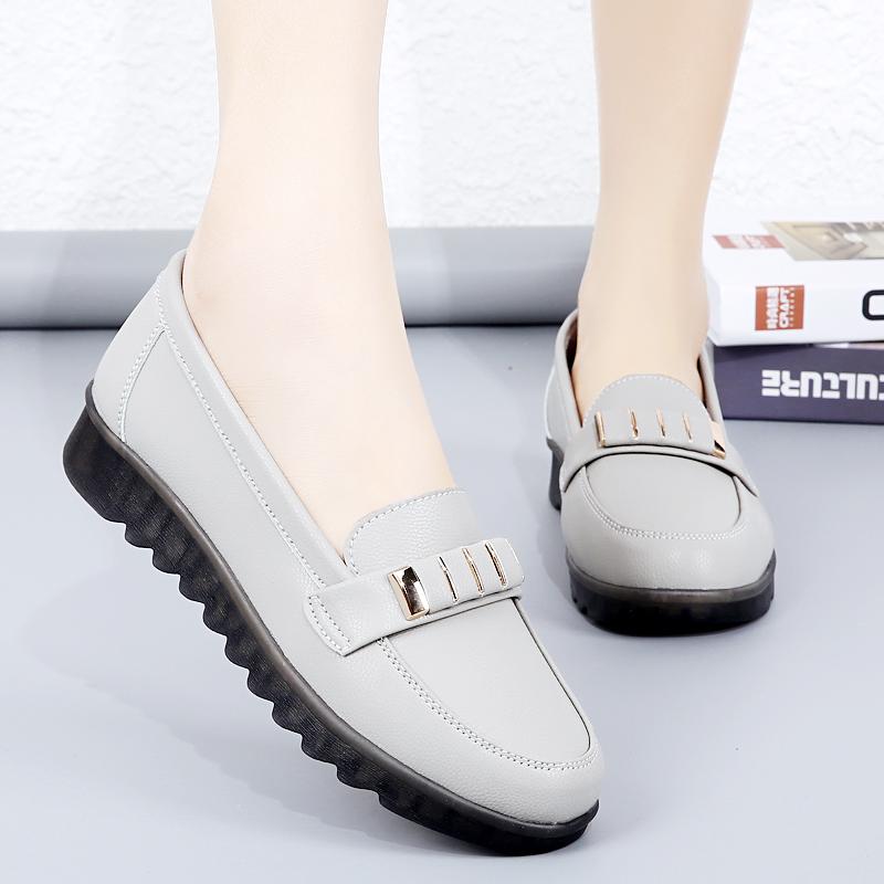 Girls Flat Shoes Womens Flat Shoes 2025 Spring Summer Shoes Women High Heels Leather Casual Women Casual Loafers