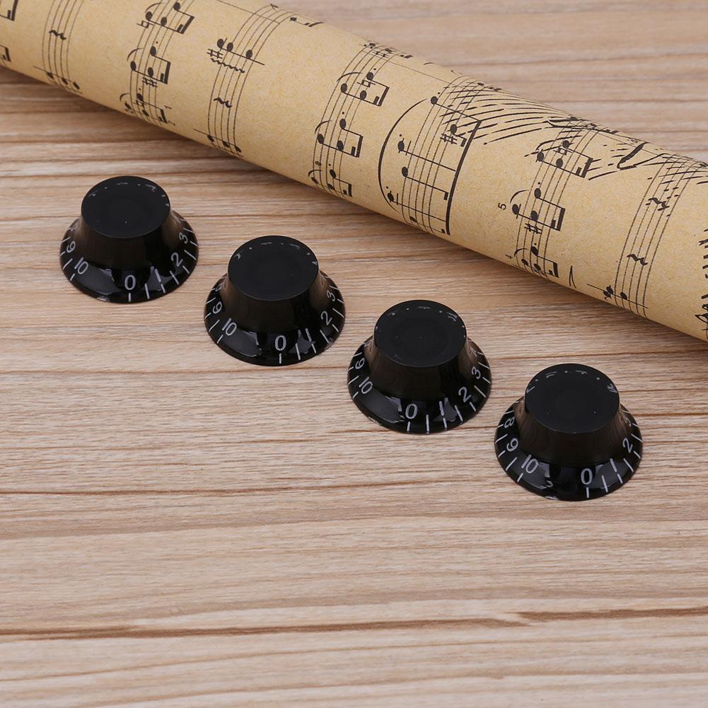 

4pcs Transparent Acrylic Electric Guitar Bass Volume Knob Potentiometer Cap AU