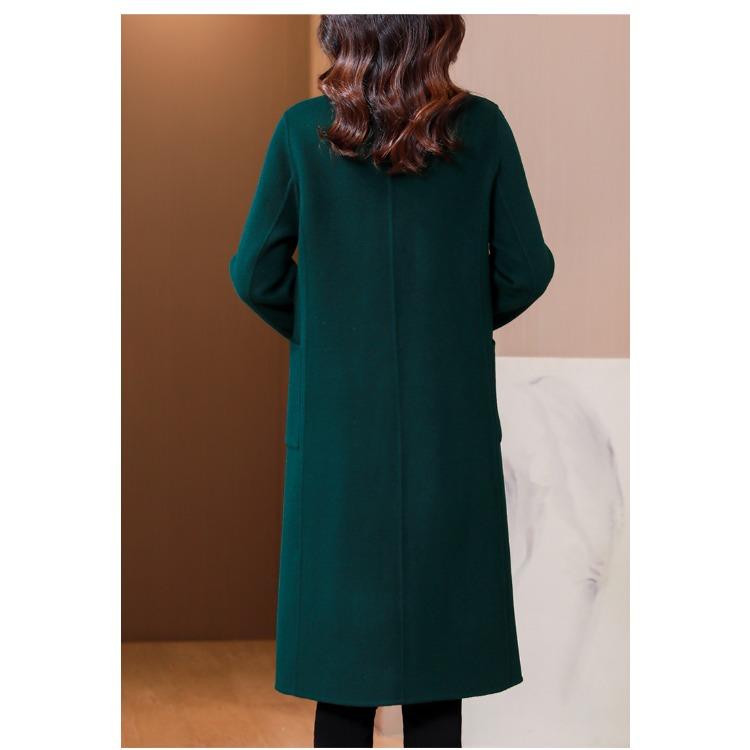 Eleganter Wollmantel in Übergröße für Damen, modische und schlank machende lange Jacke in High-End-Qualität