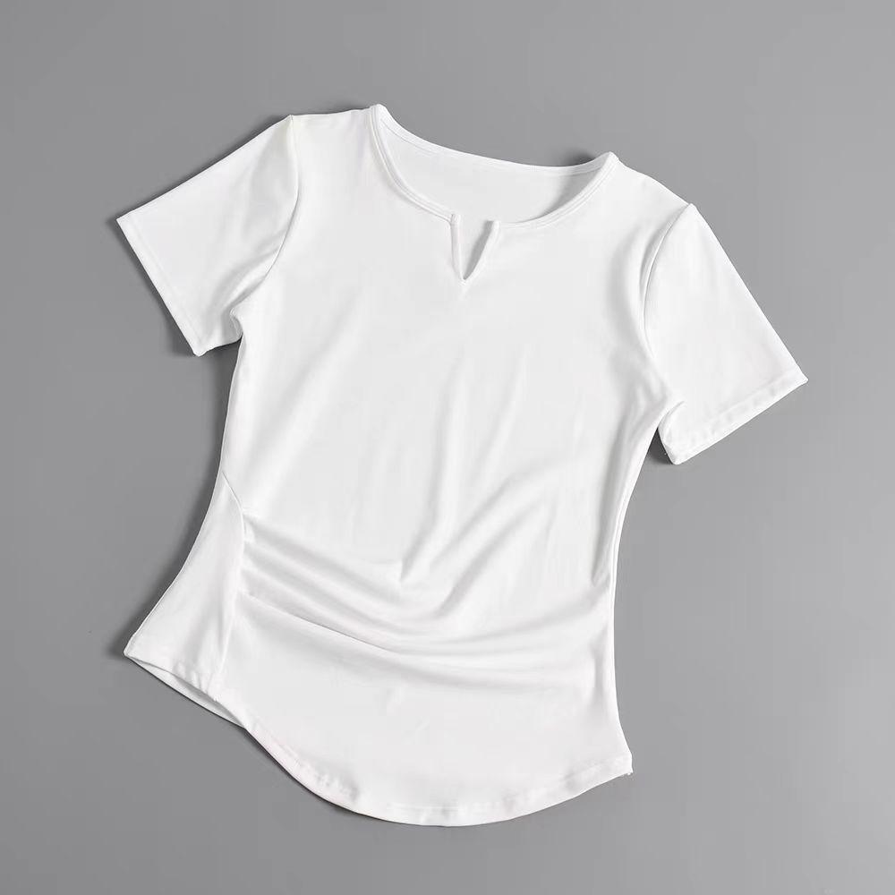 Women's Slim Fit Breathable Sports T-Shirt - Short Sleeve Yoga & Running Top for Spring/Summer