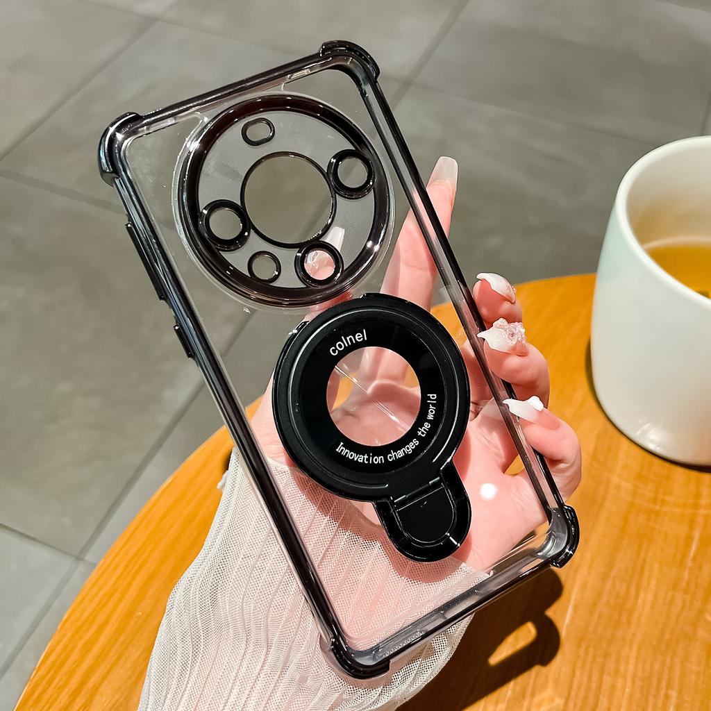 Applicable To Huawei MATE11 Mobile Phone Case U Shield Magnetic Suction Bracket P11 Electroplating Four Corners Anti-drop Honor Magic1 Soft Cover