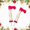 Christmas Decorations Elf Leg Ornaments Festive Tree Topper Fireplace Hanging Props Festive Atmosphere Enhancer Holiday Party Supplies