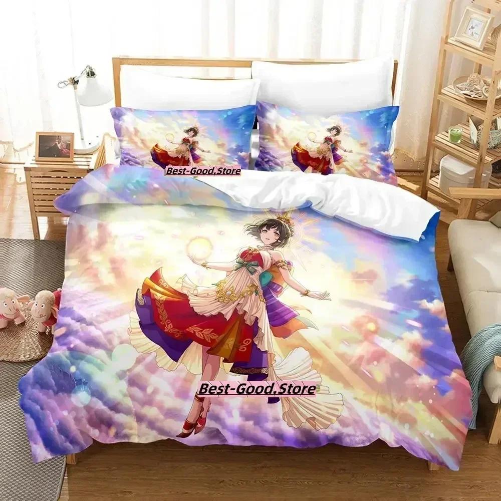 Takafuji Kako Bedding Set Single Twin Full Queen King Size Bed Set Adult Kid Bedroom Duvetcover Sets Anime Girls Bed