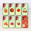 Tomato Cartoon Cute Creative Phone Case For Samsung S25,S24,S21,S22,S23,S30,Ultra,S20,Plus,Fe,Soft Silicone Black Cover