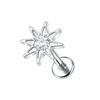 1Pc/5Pcs Titanium Star Ear Tragus Cartilage Helix Daith Piercing Lip Stud Earrings for Women Internal Thread Body Piercing 16G