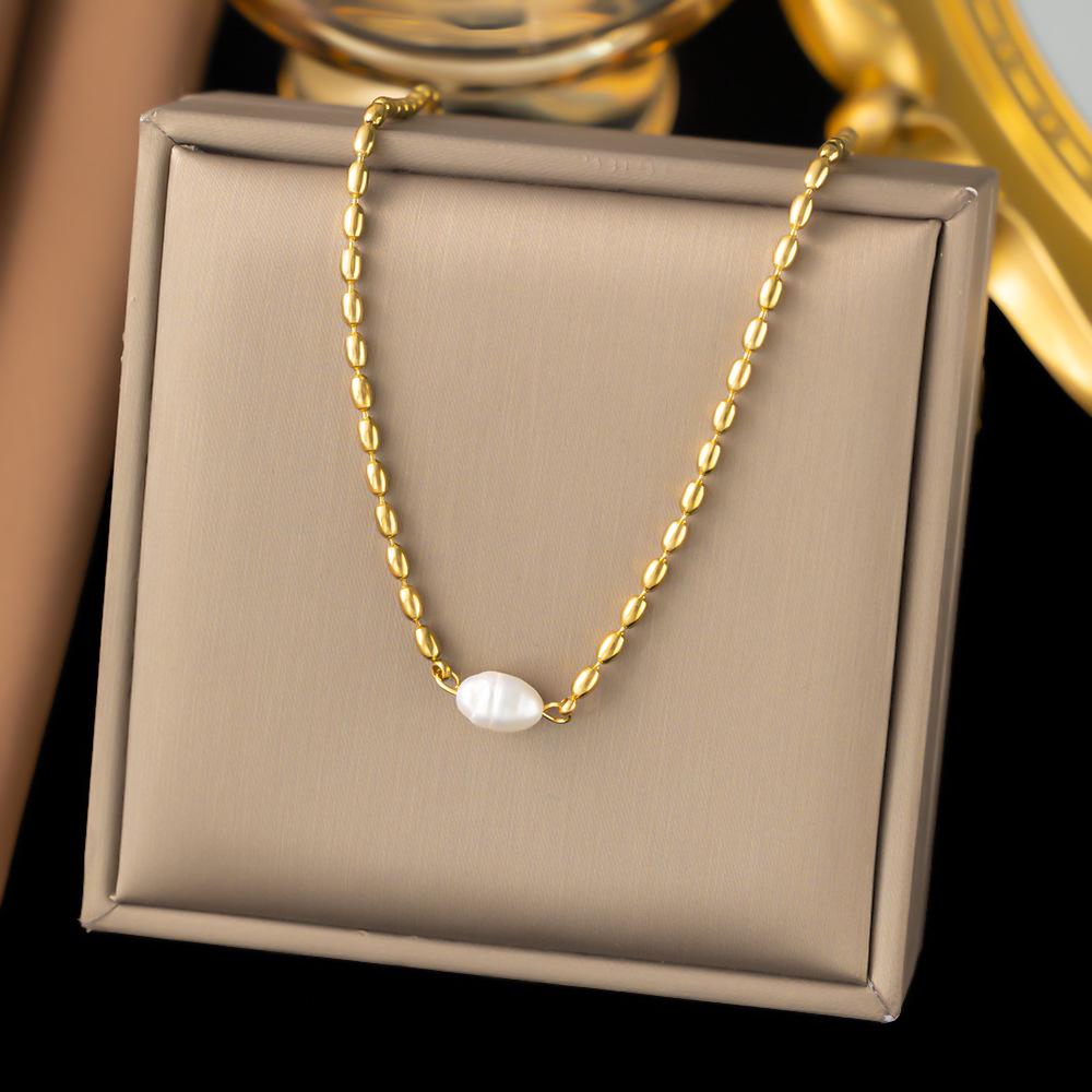 

Элегантное женское трансграничное ожерелье: Не выцветающие, Легкая роскошь, Изысканные нишевые украшения-цепочки для ключиц