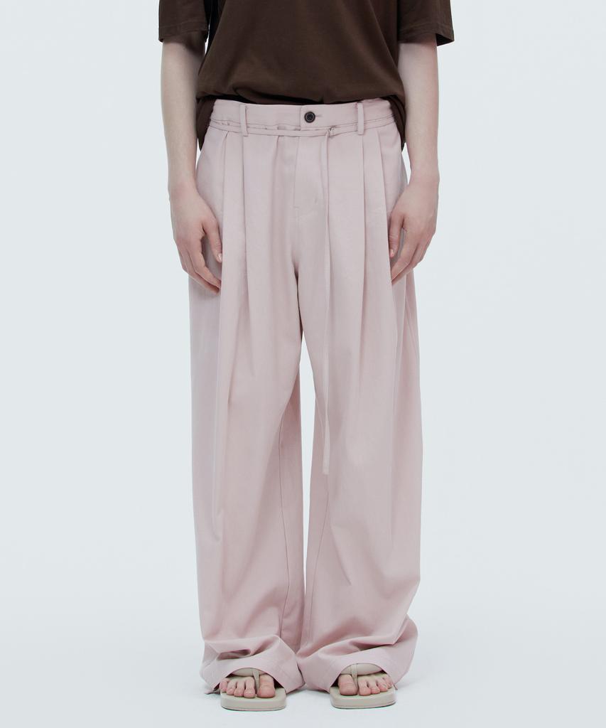 NOHANT Unisex Two Tuck Chino Pants Resort-Pink