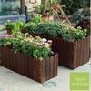 Anticorrosive Wooden Flower Box Rectangular Flower Pot Balcony Vegetable Pot Carbonized Solid Wood Planting Box Flower Groove