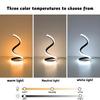 LED spiral desk lamp modern three color dimming USB power button switch bedroom bedside study home decoration desk lamp