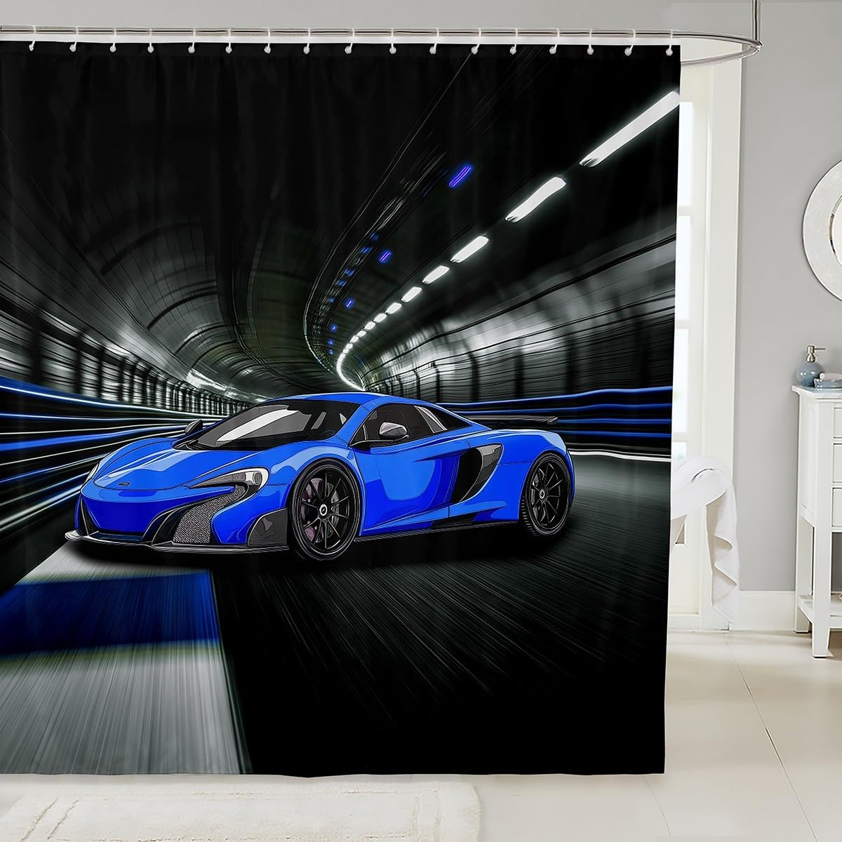 Dachshund Shower Curtain Kids Cute pet Dog Bathroom Shower Liner for Teens Puppy Bath Curtain Waterproof Waterproof Polyester 90x180cm