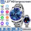 1,27" HD-Bildschirm Stahl Smartwatch Herren 2026 Neu IP68 Wasserdicht Bluetooth-Anruf Sport Sprachassistent Gesundheitsmonitor Herren Business Smartwatch