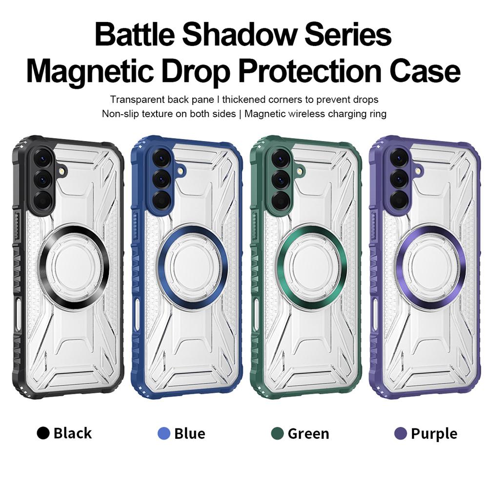 KEYSION Transparent Magnetic Case for Samsung A56 5G A36 A26 Soft Silicone+PC Shockproof Phone Back Cover for for Galaxy A16 5G