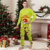Print Cute Family Set Pajamas, Home Clothes, Family Set Long Sleeve Top Pants Set