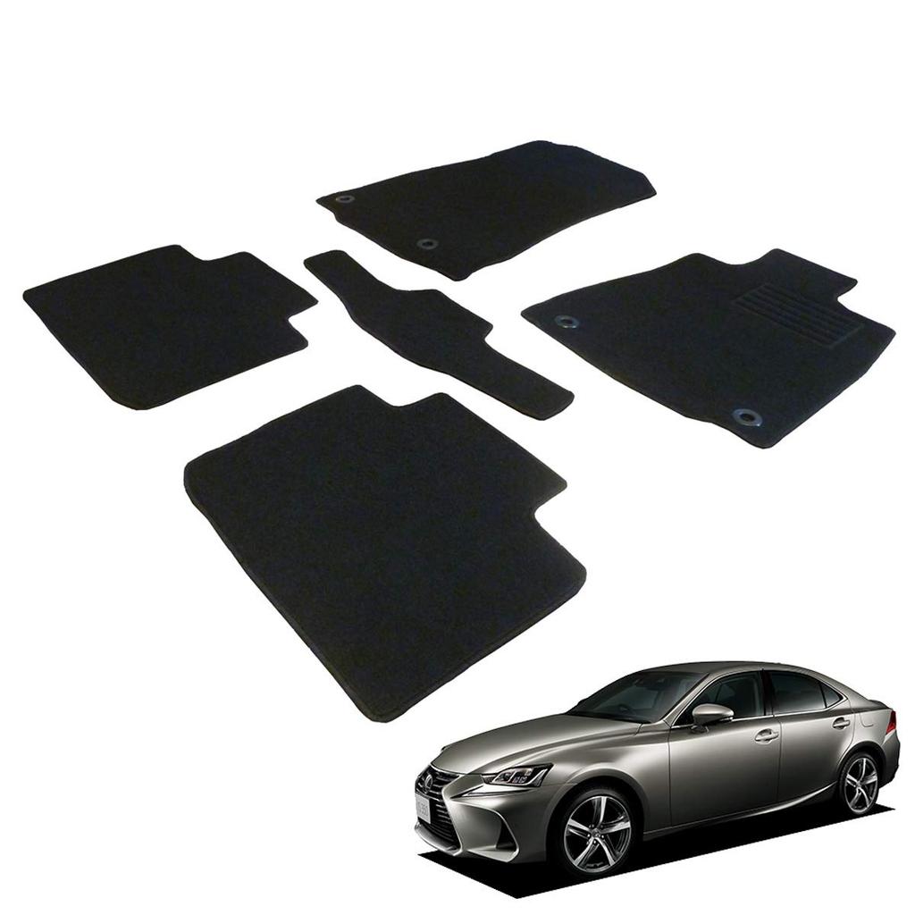 Fenice Car Mats Floor Mats Made In Japan IS350 IS300h IS250 IS200t Drive Black Shape Car Mats Supplies Specialty (Lexus / 2WD) Right-hand Anti-slip