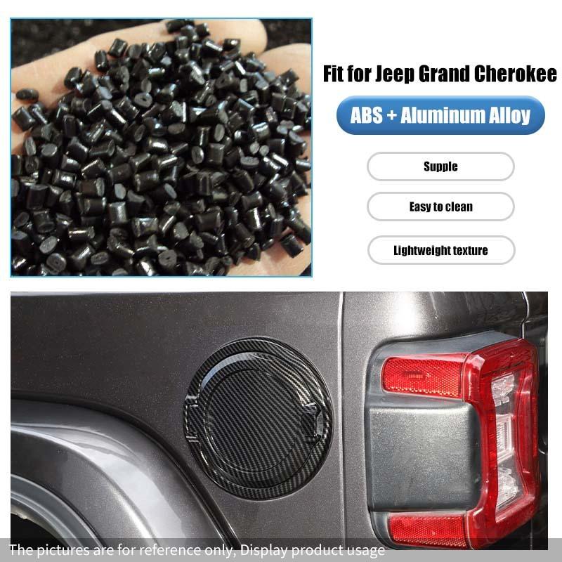  For Jeep Wrangler JL 2018 Up Aluminum Alloy ABS Gas Fuel Oil Tank Cap Cover Car Exterior Accessories, Carbon fiber pritned.