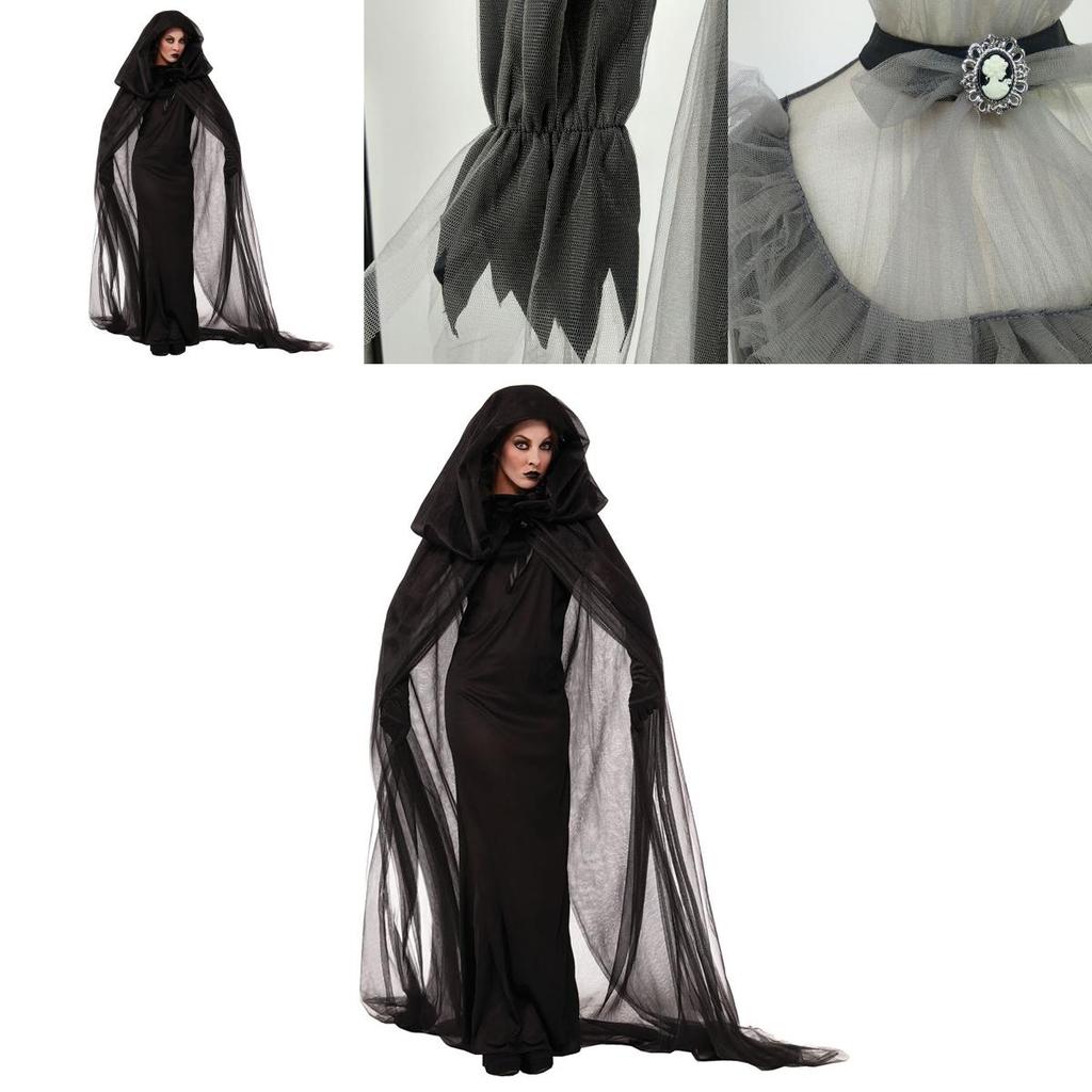 Female Zombie Bride Costume Halloween Cosplay Party Ghost Witch Or Vampire Outfit Polyester Fabric