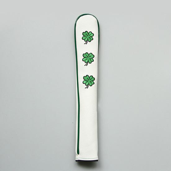 Golf Indicator Rod Holder 3D Embroidery Four-leaf Clover PatternTraining Aid Golf Alignment Stick Cover Golf Supplies