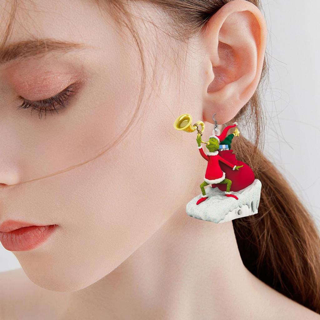 1 Paar niedliche Cartoon-Grinsen-Ohrringe, Geschenk für Frauen, Mädchen, Geburtstag/Valentinstag/Jahrestag