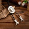 Long Ethnic Style Necklace Boot Pendant PU Leather Necklace Cowboy Cap Pendant Necklace  Gift
