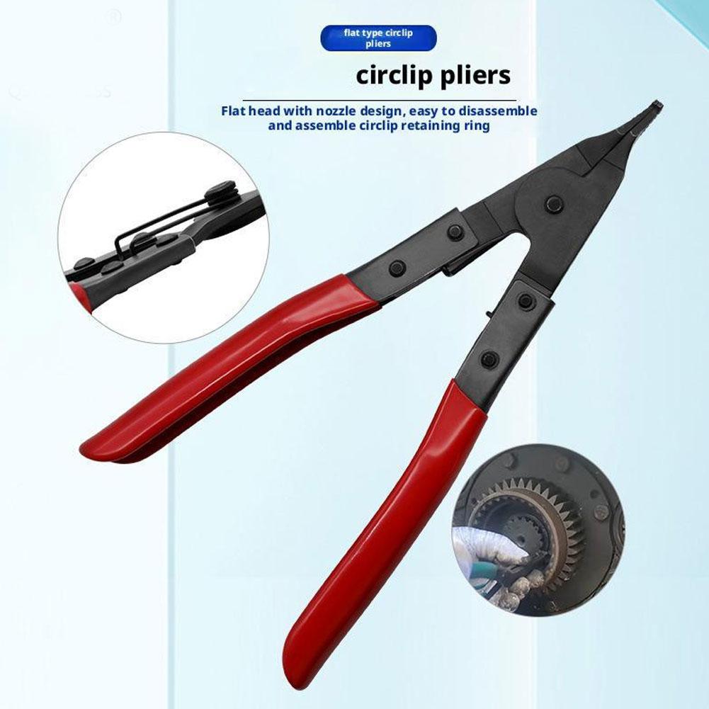 Angle Tip Lock Transmission Pliers 9inch Anti Slip Professional Repair Pliers Special Circlip Pliers Spreader Pliers