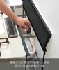 Yamazaki Stove Back Gap W58 x D11 x Tower Stove Back Simply Place Guards Against Dust and 4784 (Yamazaki Industries) Rack, Black, Approx. H19.5cm,